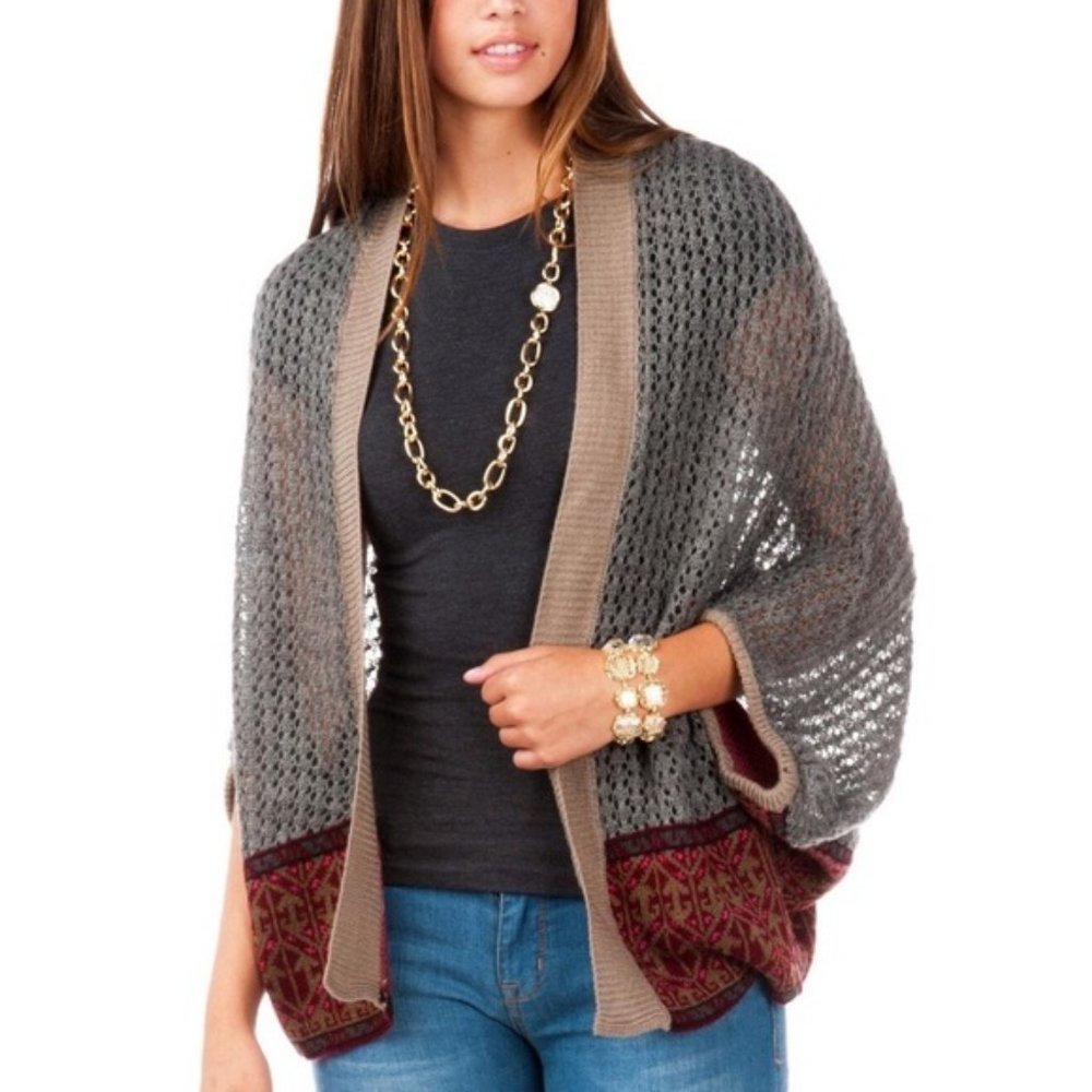 Francesca’s Boho Cardigan Wrap Sweater Small